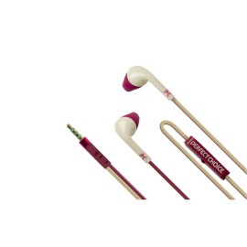 AUDIFONOS PERFECT CHOICE IN-EAR ERGO TIPO ALÁMBRICOS CONEXION 3.5 MM VINO/CREMA