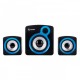 BOCINAS CON SUBWOOFER ALAMBRICAS STEREN BOC-1025 CON CONEXION 3.5 MM COLOR NEGRO CON AZUL