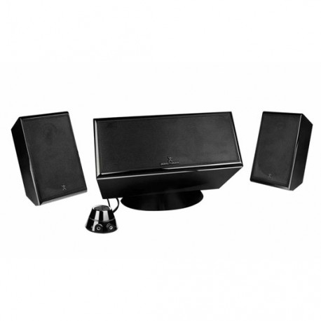 BOCINAS ALAMBRICAS PERFECT CHOICE PC-112129 CON CONEXIÓN 3.5 MM COLOR NEGRO