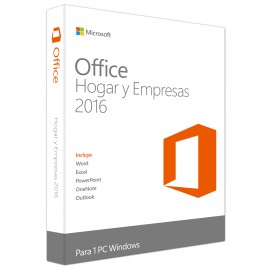 PAQUETERIA MICROSOFT OFFICE HOME AND BUSINESS 2016 CON 1 LICENCIA