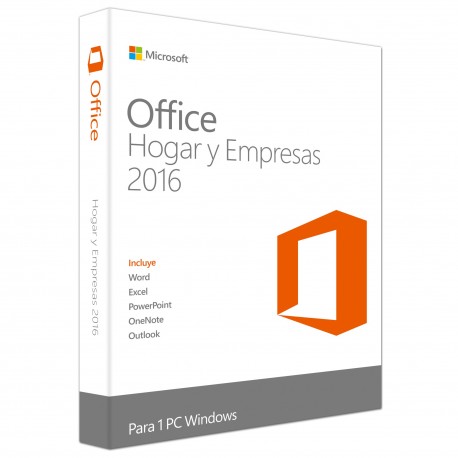 PAQUETERIA MICROSOFT OFFICE HOME AND BUSINESS 2016 CON 1 LICENCIA
