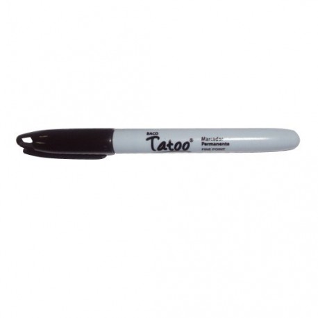 MARCADOR PERMANENTE BACO TATOO COLOR NEGRO 1 PIEZA