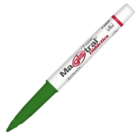 MARCADOR PARA PIZARRON AZOR MAGISTRAL DIDACTICO 84004 COLOR VERDE 1 PIEZA