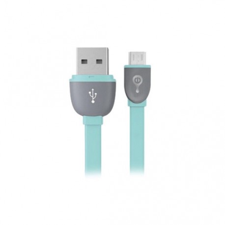 CABLE DE TRANSFERENCIA DE DATOS ADAPTADOR MICRO USB USB A 8 PINES PERFECT CHOICE COLOR AZUL DE 1 METRO EL-994404