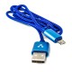 CABLE ADAPTADOR MICRO USB A MACHO A B MACHO VORAGO COLOR AZUL DE 1 M AC-365810-45