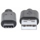 CABLE USB A-B MACHO A MACHO MANHATTAN COLOR NEGRO DE 1 METRO 353298