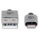 CABLE USB A-B A MACHO A B MACHO MANHATTAN COLOR PLATA DE 1 METRO 394338