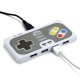 HUB JUST MUSTARD CON 4 PUERTOS USB 2.0 EN FORMA DE CONTROL M 11014A
