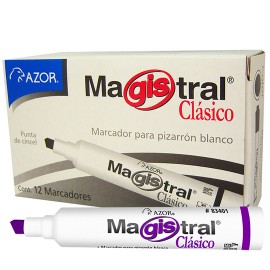 MARCADOR PARA PIZARRON AZOR MAGISTRAL CLASICO 83408 COLOR VIOLETA 1 PIEZA