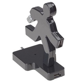 HUB MANHATTAN CON 4 PUERTOS USB 2.0 EN FORMA DE HOMBRE CORRIENDO 61626