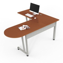 ESCRITORIO EJECUTIVO LINEA ITALIA 120S DE MELAMINA COLOR CAOBA