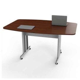 MESA JUNTA LINEA ITALIA 118 DE MELAMINA CAOBA