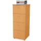 ARCHIVERO VERTICAL DE 4 GAVETAS LINEA ITALIA 304 COLOR MAPLE