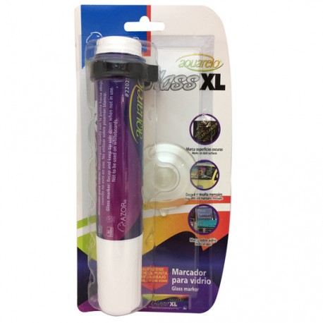 MARCADOR PARA VIDRIO AZOR AQUARELO GLASS 22125BL COLOR BLANCO 1 PIEZA