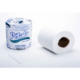 PAPEL HIGIENICO TRADICIONAL PETALO 90449 DE 250 HOJAS DOBLES DE 10.1 X 9 CM COLCHON DE 96 PIEZAS