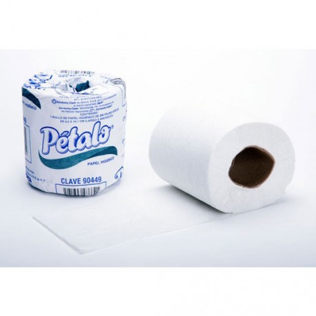 PAPEL HIGIENICO TRADICIONAL PETALO 90449 DE 250 HOJAS DOBLES DE 10.1 X 9 CM COLCHON DE 96 PIEZAS