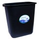 CESTO DE BASURA RECTANGULAR DE PLASTICO SABLON COLOR NEGRO TAMAÑO 32 X 31 X 31.5 CM PARA 14 L