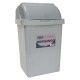 CESTO DE BASURA RECTANGULAR DE PLASTICO SABLON COLOR GRIS TAMAÑO 34 X 30 X 53 CM PARA 25 L