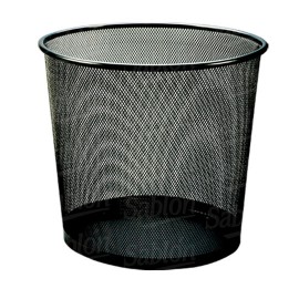 CESTO DE BASURA REDONDO DE MALLA SABLON COLOR GRIS TAMAÑO 29.5 X 24 X 28 CM PARA 15 L