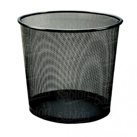 CESTO DE BASURA REDONDO DE MALLA SABLON COLOR GRIS TAMAÑO 29.5 X 24 X 28 CM PARA 15 L
