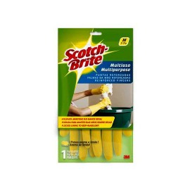 GUANTES DE LATEX SCOTCH-BRITE DEL NUMERO 7 - 7 1/2 USO MULTIUSOS COLOR AMARILLO 1 PZA