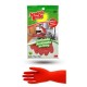 GUANTES DE HULE SCOTCH-BRITE DEL NUMERO 7 USO DOMESTICO COLOR ROJO 1 PZA