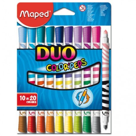 PLUMON SURTIDO MAPED DUO TIPO DE PUNTA MEDIANA 10 PIEZAS
