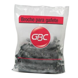 BROCHE PARA GAFETE CON CAIMAN GBC DE PLASTICO 1 PAQUETE CON 100 PIEZAS