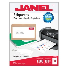 ETIQUETAS BLANCAS JANEL J-5163 DE 5.1X10.2 CM 1 PAQUETE