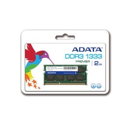 MEMORIA RAM TIPO GENERICA ADATA DE 2 GB EMBALAJE SODIMM TECNOLOGIA DDR3 VELOCIDAD DE 1333 MHZ