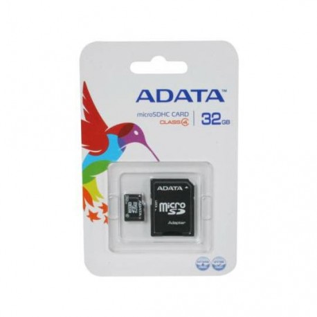 MEMORIA MICRO SD AUSDH32GCL4-RA1 ADATA DE 32 GB CLASE 4 CON ADAPTADOR