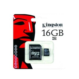 MEMORIA MICRO SD SDC4/16GB KINGSTON DE 16 GB CLASE 4 CON ADAPTADOR