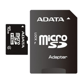 MEMORIA MICRO SD AUSDH16GCL4-RA1 ADATA DE 16 GB CLASE 4 CON ADAPTADOR