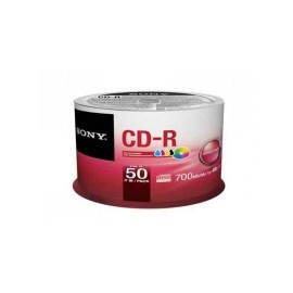 CD IMPRIMIBLE CD-R SONY 50CDQ80FB CAPACIDAD 700 MB VELOCIDAD 48X CAMPANA DE 50 PIEZAS