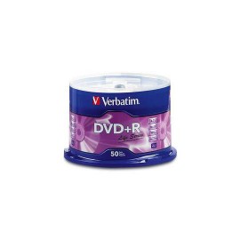 DVD DVD R IMPRIMIBLE VERBATIM CAPACIDAD 4.7 GB VELOCIDAD DE TRANSFERENCIA 16X CAMPANA DE 50 PIEZAS