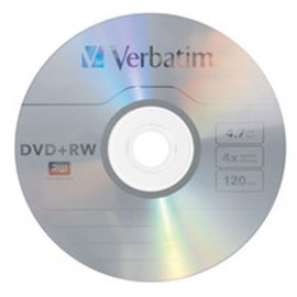 DVD DVD RW VERBATIM VB94834 CAPACIDAD 4.7GB VELOCIDAD DE TRANSFERENCIA 4X CAMPANA DE 50 PIEZAS