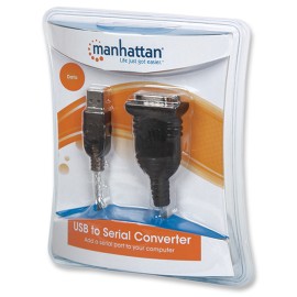 CONVERTIDOR DE SEÑAL MANHATTAN USB A SERIAL EN FORMA DE CABLE 205146