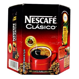 CAFE SOLUBLE NESCAFE CLASICO CONTENIDO NETO 50 SOBRES DE 2GR C/U